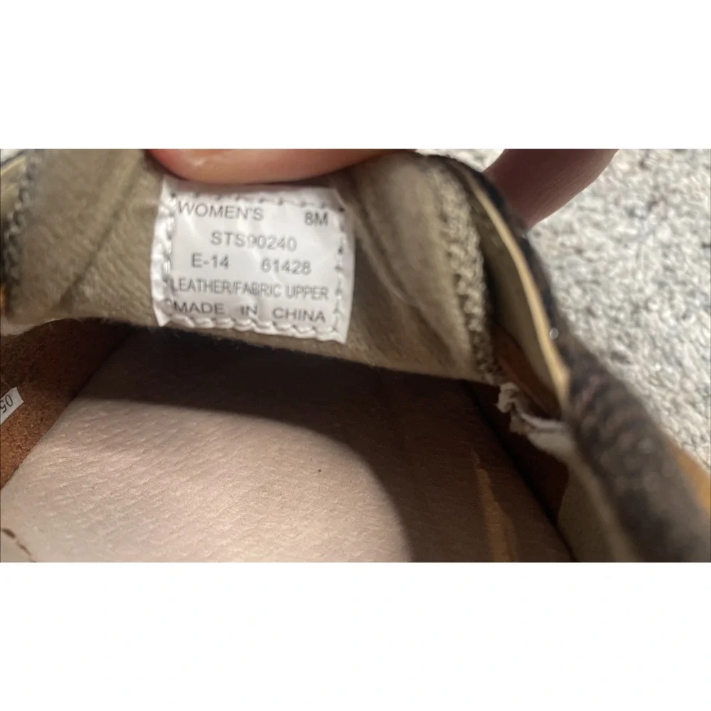 Sperry Top-Sider Women's Angelfish Boat Shoes Sz 8M Plaid Leather Comfort Preppy